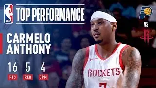 Carmelo Anthony Puts Up 16 vs The Pacers | 2018 NBA Preseason