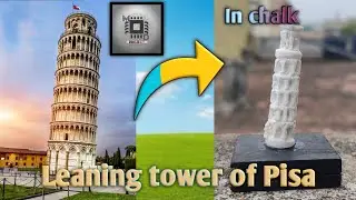 The Leaning Tower Of Pisa in chalk art #MD #pisa #7wonders #Subscribe