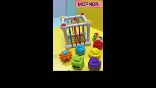 Montessori Toys for 1 2 Year Old Boy Girl, Baby Sensory Bin Shape Sorter Toys Colorful Cube