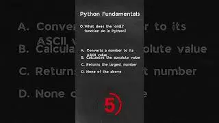 What does the 'ord' function do in Python? | Python Questions