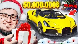 СДЕЛАЛ СЕБЕ ПОДАРОК НА НОВЫЙ ГОД ЗА 50.000.000$! КУПИЛ BUGATTI MISTRAL! ДАРИМ ПОДАРКИ! (GTA 5 RP)