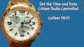 Citizen Eco-Drive AT Radio Controlled H610 Set Time and Date (World Time & Chrono)