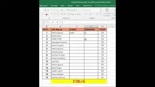 #excelshortcuts #excel #exceltips #shorts #youtubeshorts #trim #formulas #tricks Ctrl+E