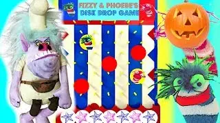Trolls Play Halloween Jack O' Lantern Disk Drop Game