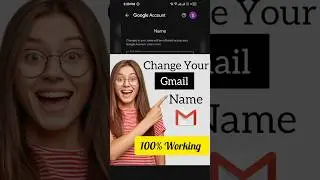 How to Change Gmail Name in Google Account 💯 | #shorts