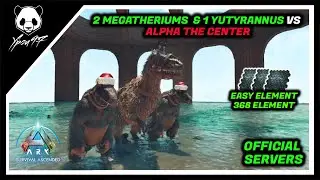 Megatheriums VS Alpha The Center - Broodmother & Megapithecus | ARK: Survival Ascended