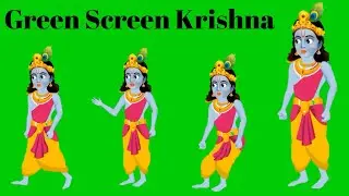 Green Screen Krishna Cartoon Character//Krishna Green Screen//No Copyright Green Screen.