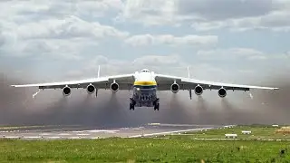 Antonov An-225 Mriya: FULL POWER Takeoff at Leipzig/Halle Airport