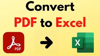 How to Convert Pdf to Excel | How to Convert Pdf to Excel in Windows 10