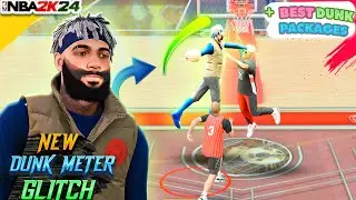 Game Breaking NEW Dunk METER GLITCH!!🤯 Green EVERY Dunk 😈 + best dunk packages in nba 2k24