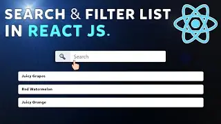 React js Search Filter List | Search Bar in React js | React Search list Easy Tutorial