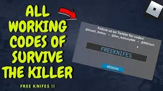 SURVIVE THE KILLER! ALL WORKING CODE | *FREE KNIFE* | Roblox