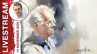 Monday Livestream 21: Portrait Sketching (Watercolor Portrait Tutorial)