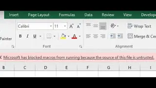 Fix Error Microsoft Has Blocked Macros From Running Because the Source of This File is Untrusted