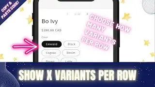 Shopify | Change how many variants are shown per row | Dawn & Free Themes