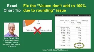 Excel Chart Tip: Fix “Values don’t add to 100% because of rounding” in pie charts & tables