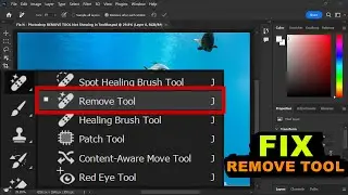 How to FIX Photoshop REMOVE TOOL Not Showing in Toolbar