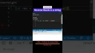 Reverse Words in a string in javascript 