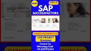 SAP SuccessFactors LMS Training Step by Step Online Tutorial Class 20 2025#sapsuccessfactorstraining