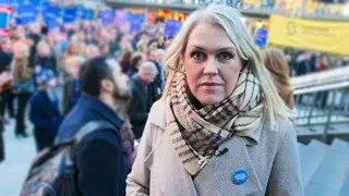 Stoppa angiverilagen – Lena Hallengren talar på manifestation på Segels torg – 23 oktober 2024