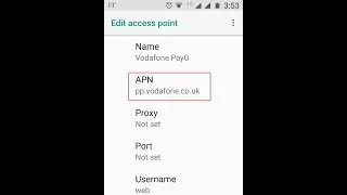 Vodafone UK APN Settings for Android 4G PayG