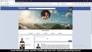 Social Website from scratch - Part 40 - Profile page user info | OOP PHP with MYSQL Database