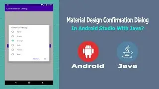 Material Design Confirmation Dialog in 📱 Android 📱 Studio With Java