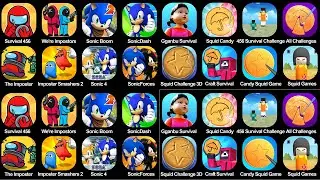 Imposter Smashers 2, Sonic 4 Episode 2, SonicForces, Squid Challenge 3D, Craft Survival