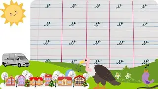 Cursive writing for beginners | learn how to write small cursive letter v |Teaching cursive v 