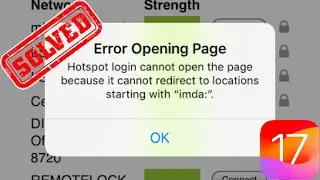 Hotspot login cannot open the page because it cannot redirect to location in iPhone 2023 (iOS 17)