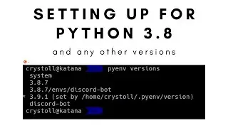 How to set up Python 3.8 for software development