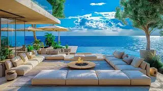 Gentle Jazz On The Balcony Of The Coastal Villa - Smooth Jazz Music & Ocean Wave To Balance Emotions