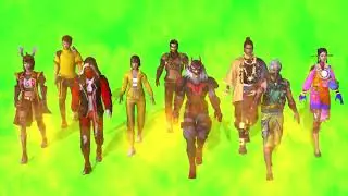 free fire walking emote greenscreen 