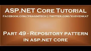 Repository pattern in asp net core