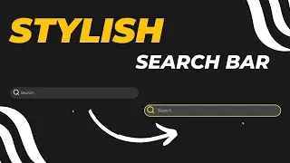 How to Make a Stylish Search Bar in 3 Minutes | html css tutorial