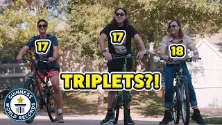 They are TRIPLETS but one of them is older?! | Guinness World Records