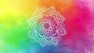 White Mandala Design Animation on Colorful Abstract Background | 4K | FREE TO USE