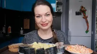 МУКБАНГ СКУМБРИЯ, ПЮРЕ, САЛАТ С МОРКОВКОЙ И СЫРОМ/MUKBANG HALK FAMIL