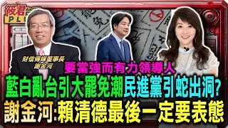 藍白亂台引大罷免潮 民進黨引蛇出洞? 謝金河:賴清德最後一定要表態/謝金河評川普就職演說 油價將一路跌 美元會走強 美國製造業重返榮景/川普效應 謝金河期許賴清德要強而有力的論述｜20250121｜