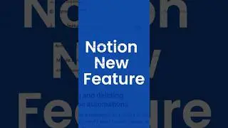 Database automation | Notion new feature