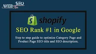 Shopify SEO Tutorial | Shopify Category and Product Page On Page SEO | SEO Title & SEO Description