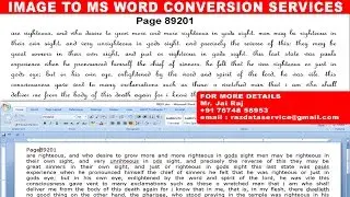 IMAGE TO MS WORD CONVERSION