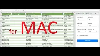 Excel-Text-Translator for MAC in der installierten Excel Version und im Browser - Office 365 AddIn