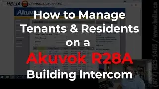 How to Manage Tenants on a Akuvox R28A Building Intercom