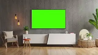 LCD TV Roon Green Screen Video