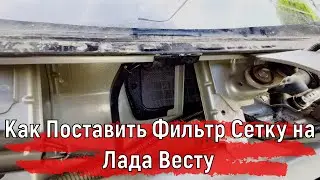 Фильтр-сетка под жабо Лада Веста седан, СВ, кросс, спорт | Как поставить фильтр сетку #shorts