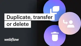 Duplicate, transfer, or permanently delete a project – Webflow tutorial