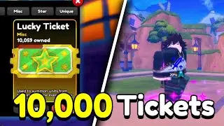 NOOB F2P spend $10,000 Tickets to get SECRET AETHER KNIGHT in Anime Defenders  #19