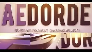 Free After Effects Project - Huge 3D Extruded Logo