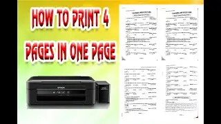 how to print 4 pages in one page. In bangla